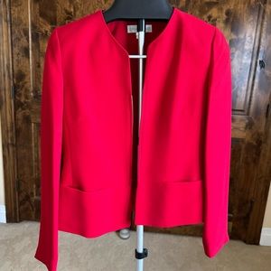 Casual corner Red color women jacket size 6